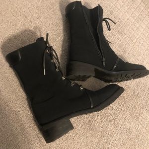Stuart Weitzman combat booties